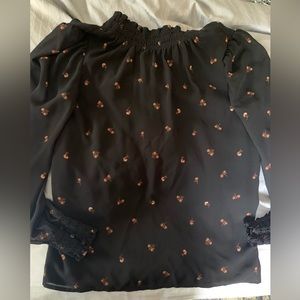 Madewell Smocked Neck Blouse size XXS